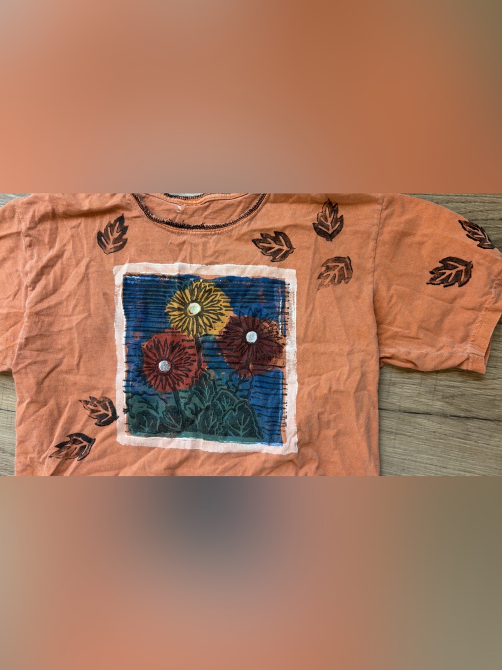 Hand painted short sleeve tee shirt- woman’s size XS/S ( no size tag)
